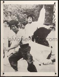 1r340 BRUCE LEE 18x23 special '70s great image of martial arts star defeating random henchmen!