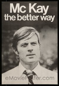 1r342 CANDIDATE 23x34 special '72 different image of Robert Redford on faux campaign poster!