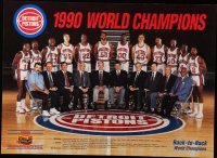 1r352 DETROIT PISTONS 18x25 special '90 the 1990 World Champions, basketball!
