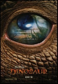 1r355 DINOSAUR 19x27 special '00 Disney, great image of prehistoric world in dinosaur eye!