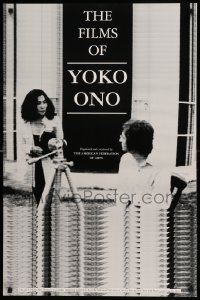 1r034 FILMS OF YOKO ONO 24x36 film festival poster '91 great image of her and John Lennon!