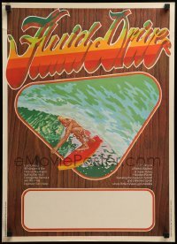 1r374 FLUID DRIVE 18x25 Australian special '74 cool surfing artwork by Steve Core & Hugh McLeod!