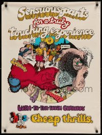 1r047 GILBERT SHELTON 24x32 advertising poster '70s sensuous corduroy pants, a touching experience!