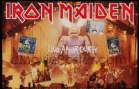 1r102 IRON MAIDEN 24x36 music poster '85 Live After Death, great image of band on stage!