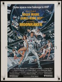1r407 MOONRAKER 21x27 special '79 art of Roger Moore as James Bond by Daniel Goozee!