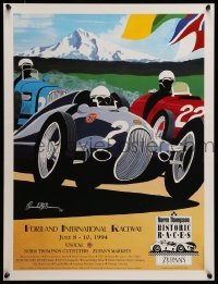 1r410 NORM THOMPSON HISTORIC RACES 19x25 special '94 artwork of car race by Randell T. Swann!