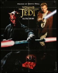 1r054 PHANTOM MENACE 22x28 advertising poster '99 George Lucas, Star Wars Episode I, card game!