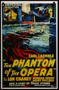 1r415 PHANTOM OF THE OPERA 11x17 special '00 Lon Chaney, Gaston Leroux, underwater!