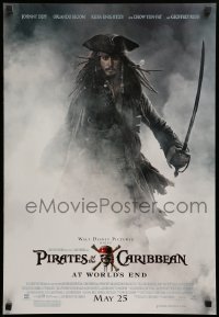 1r416 PIRATES OF THE CARIBBEAN: AT WORLD'S END 2-sided 19x27 special '07 Depp, Knightley & more!