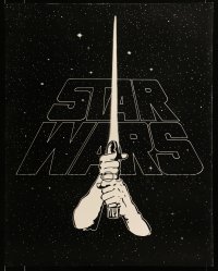 1r438 STAR WARS 22x28 special '77 George Lucas' sci-fi classic, art of hands & lightsaber bootleg!