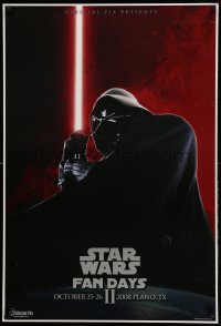 1r442 STAR WARS FAN DAYS 27x40 special '08 image of Darth Vader with signature red lightsaber!