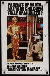 1r443 STAR WARS HEALTH DEPARTMENT POSTER 14x22 special '79 C3P0 & R2D2, do your records show it?