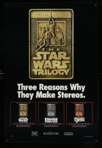 1r112 STAR WARS TRILOGY 24x36 music poster '97 Lucas, Empire Strikes Back, Return of the Jedi!