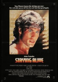 1r444 STAYING ALIVE 17x24 special '83 close up of John Travolta in Saturday Night Fever sequel!