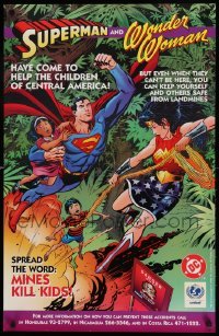 1r446 SUPERMAN & WONDER WOMAN THE HIDDEN KILLER 22x34 special '98 image of him + Wonder Woman!