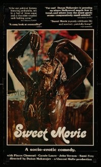 1r448 SWEET MOVIE 15x26 special '74 Dusan Makavejev, topless Carole Laure in melted chocolate!