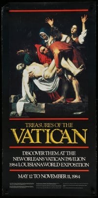 1r029 TREASURES OF THE VATICAN 19x38 museum/art exhibition '84 artwork by Michelangelo Caravaggio!