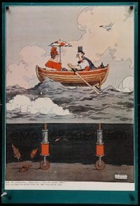 1r086 W. HEATH ROBINSON 24x35 English art print '78 One of Margate's new anti-mal-de-mer boats!
