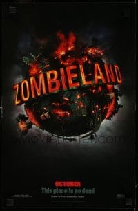 1r149 ZOMBIELAND teaser mini poster '09 this place is so dead, wild image of Earth!