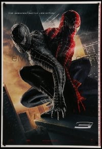 1r912 SPIDER-MAN 3 printer's test teaser DS 1sh '07 Sam Raimi, greatest battle, black/red suits!