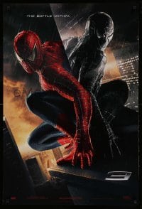 1r913 SPIDER-MAN 3 teaser DS 1sh '07 Raimi, the battle within, Maguire in red/black suits, textured