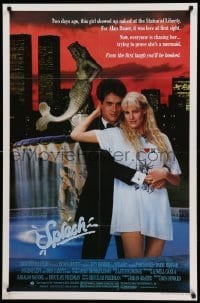 1r915 SPLASH 1sh '84 Tom Hanks loves mermaid Daryl Hannah in New York City under Twin Towers!