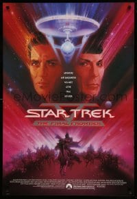 1r920 STAR TREK V 1sh '89 The Final Frontier, art of William Shatner & Leonard Nimoy by Bob Peak!