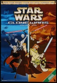 1r224 STAR WARS: CLONE WARS 27x40 video poster '05 cartoon art of Obi-Wan and Anakin, volume 1!