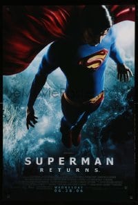 1r942 SUPERMAN RETURNS advance DS 1sh '06 Bryan Singer, full-length image of Routh in space!