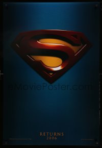 1r943 SUPERMAN RETURNS teaser DS 1sh '06 Bryan Singer, Routh, Bosworth, Spacey, cool logo!
