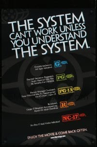 1r945 SYSTEM CAN'T WORK UNLESS YOU UNDERSTAND THE SYSTEM 27x39 1sh '00 MPAA rating guide!