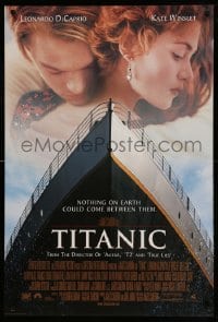 1r955 TITANIC style A revised int'l DS 1sh '97 Leonardo DiCaprio, Kate Winslet, James Cameron!