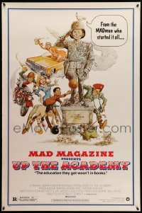 1r973 UP THE ACADEMY 1sh '80 MAD Magazine, Jack Rickard art of Alfred E. Newman!