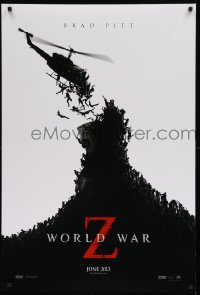 1r995 WORLD WAR Z teaser DS 1sh '13 Brad Pitt, Mireille Enos, Daniella Kertesz, zombie apocalypse!