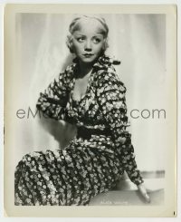 1s063 ALICE WHITE 8.25x10 still '20s sexy full-length seated portrait in floral print dress!