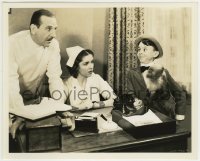 1s096 AWFUL TOOTH 8x10 still '38 smiling Alfalfa & his monkey with shocked dentist & nurse!