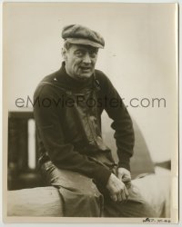 1s112 BARRIER 8x10.25 still '26 great c/u of Lionel Barrymore wearing overalls & smoking cigar!
