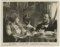 1s154 BLUE ANGEL 8x10.25 still '30 Marlene Dietrich stares at surprised Emil Jannings at table!