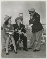 1s178 BUCK BENNY RIDES AGAIN candid 7.75x9.5 still '40 busted on hobby horse on Golden Gate Bridge!