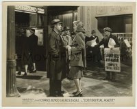 1s250 CONFIDENTIAL AGENT 8x10 still '45 Charles Boyer & sexy Lauren Bacall by newsboy on street!
