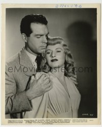 1s286 DOUBLE INDEMNITY 8x10 still '44 best romantic portrait of Barbara Stanwyck & Fred MacMurray!