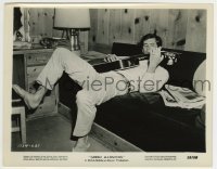 1s401 GREEN MANSIONS candid 8x10.25 still '59 Anthony Perkins playing guitar between scenes!