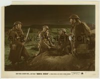 1s021 IMMORTAL SERGEANT color 8x10.25 still '43 Henry Fonda & WWII soldiers standing on dirt pile!