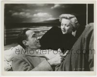 1s462 IN A LONELY PLACE 8x10.25 still '50 great c/u of Humphrey Bogart & Gloria Grahame relaxing!