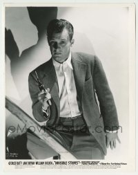 1s469 INVISIBLE STRIPES 8x10 still '39 great close up of young William Holden with gun drawn!