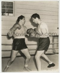 1s470 INVITATION TO HAPPINESS candid 7.75x9.5 still '39 MacMurray practices boxing by Don English!
