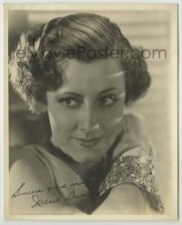 1s471 IRENE DUNNE deluxe 8x10 still '30s great head & shoulders portrait with facsimile signature!