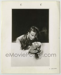 1s485 JANE EYRE 8.25x10 still '44 great different artwork of Joan Fontaine & Orson Welles!