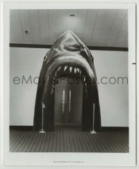 1s495 JAWS 2 candid 8.25x10 still '78 great image of enormous shark standee over theater doors!