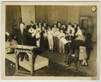 1s496 JEANETTE MACDONALD candid 8x10 still '38 recording w/ guest choir on one of her Sunday shows!